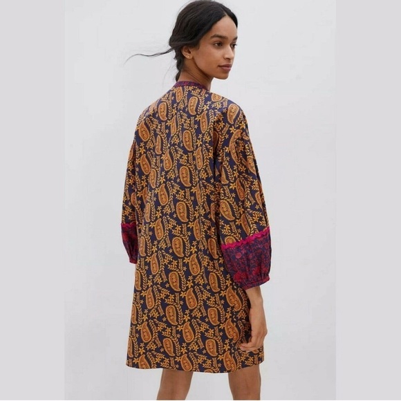 Anthropologie Sachin & Babi Boho Celestine Floral Oversized Tunic Dress XS - Picture 4 of 15